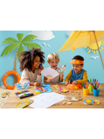Les enfants s'occupent et apprécient les activités manuelles de la Box d'activités d'été
